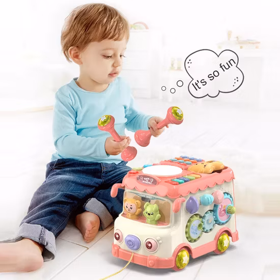Wooden Xylophone Infant Musical for Baby Educational Montessori Toys Baby Multi-Functional 2 in 1music Instrument Toy