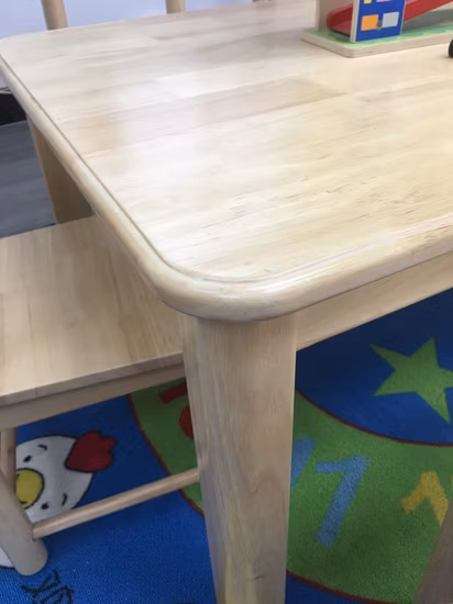 Children Wood Table, Preschool Study Desk, Wooden Kids Table Classroom Student Table, Children School Furniture Kindergarten Square Table