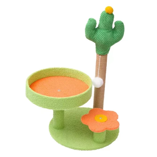 Cadre d'escalade pour chat cactus vert, jouets pour chat