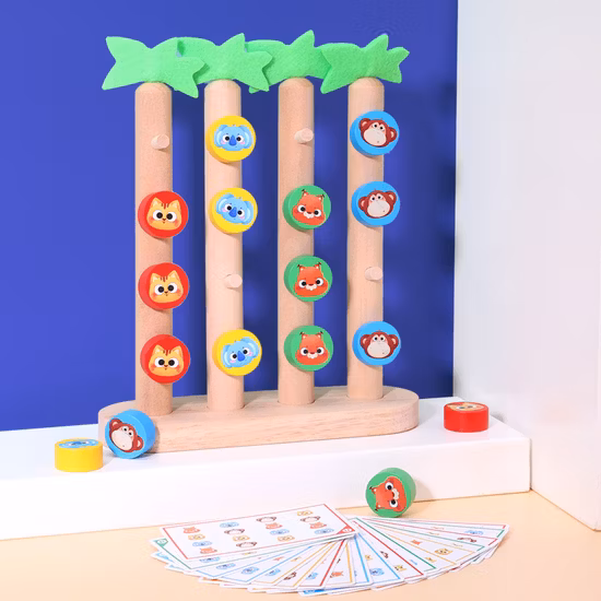 Nouveau Bébé éducatif en bois animaux escalade jouet