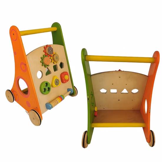 Marchettes multifonctions en bois pour bébés, jouets à pousser pour bébés, jouets éducatifs d'apprentissage pour tout-petits
